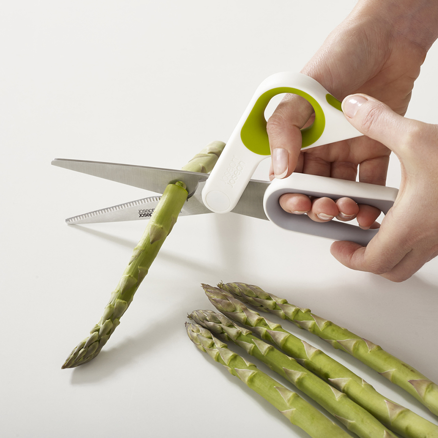 กรรไกรสำหรับตัดอาหาร Joseph Joseph รุ่น PowerGrip ใบมีดสแตนเลสญี่ปุ่น N10302 White/Green_2